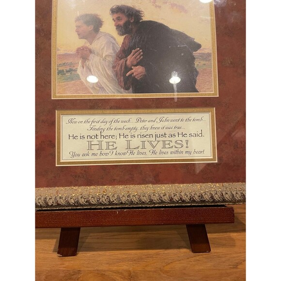 Framed Eugene burnard Peter and John “running to tombs” - Picture 2 of 9